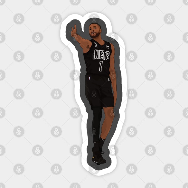 Mikal Bridges digital illustration Sticker by fmmgraphicdesign